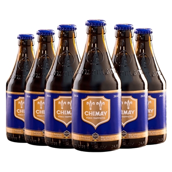 智美蓝帽啤酒330ml*6瓶 比利时进口Chimay精酿修道士啤酒