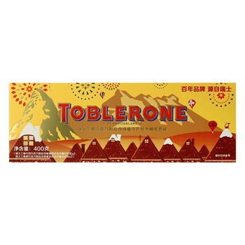 瑞士三角巧克力含蜂蜜及巴旦木糖混合装  400g*1盒 瑞士进口Toblerone巧克力