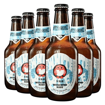 常陆野猫头鹰白啤酒330ml*6瓶 日本进口Hitachino Nest精酿啤酒