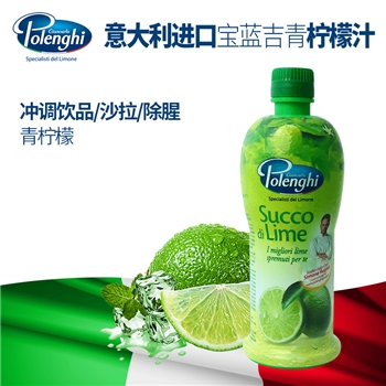 宝蓝吉传统青柠檬汁500ml*1瓶 意大利进口Lemondor柠檬调味汁冲调饮品烘焙原料 