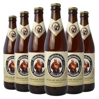 范佳乐教士小麦白啤酒450ml*6瓶 德国品牌Franziskaner精酿黑啤酒