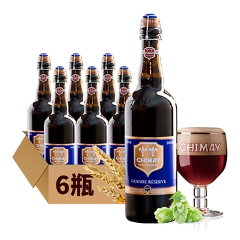 智美蓝帽啤酒750ml*6瓶 比利时进口Chimay精酿修道士啤酒