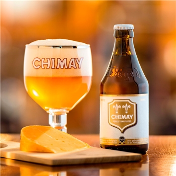 智美白帽啤酒330ml*6瓶 比利时进口Chimay精酿修道士啤酒