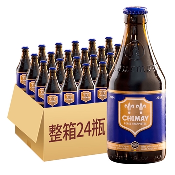 智美蓝帽啤酒330ml*24瓶 比利时进口Chimay精酿修道士啤酒