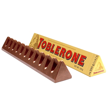 瑞士三角牛奶巧克力含蜂蜜及巴旦木糖100g*1条 瑞士进口Toblerone巧克力