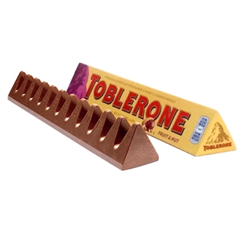瑞士三角牛奶巧克力含葡萄干及蜂蜜巴旦木糖100g*1条 瑞士进口Toblerone巧克力