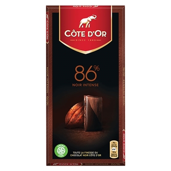 克特多金象真味86%纯可可黑巧克力100g*1排块比利时进口COTE D'OR巧克力
