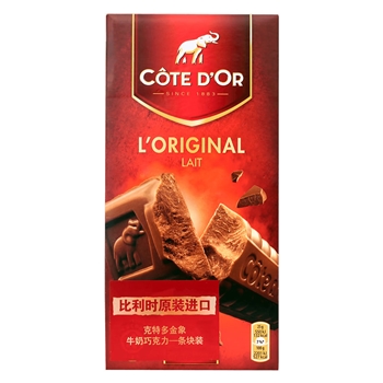 克特多金象牛奶巧克力200g*1排块 比利时进口COTE D'OR巧克力