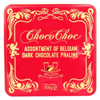 巧口花色夹心黑巧克力500g*1盒 比利时进口Chocochoc巧克力 