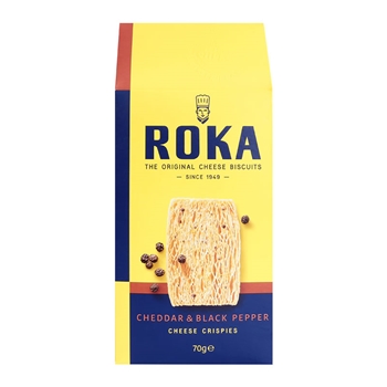 如卡黑胡椒味车达奶酪酥饼干70g*1袋 荷兰进口Roka饼干 