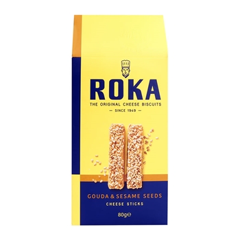 如卡芝麻味高达奶酪饼干条70g*1袋 荷兰进口Roka饼干 