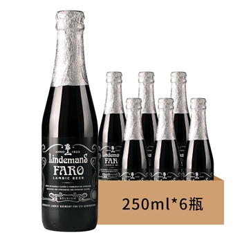 林德曼法柔啤酒250ml*6瓶 比利时进口Lindemans拉比克果味精酿啤酒