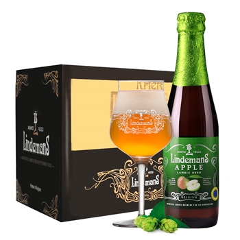 林德曼苹果啤酒250ml*24瓶 比利时进口Lindemans拉比克果味精酿啤酒