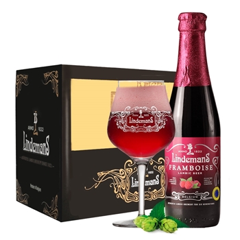 林德曼山莓啤酒250ml*24瓶 比利时进口Lindemans拉比克果味精酿啤酒