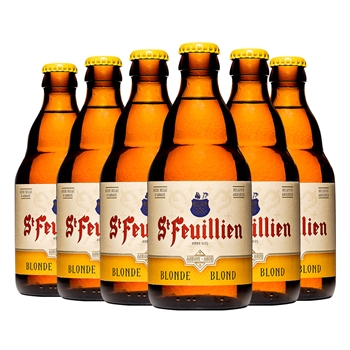 圣弗洋金啤酒330ml*6瓶 比利时进口St-Feuillien修道院啤酒