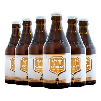智美白帽啤酒330ml*6瓶 比利时进口Chimay精酿修道士啤酒
