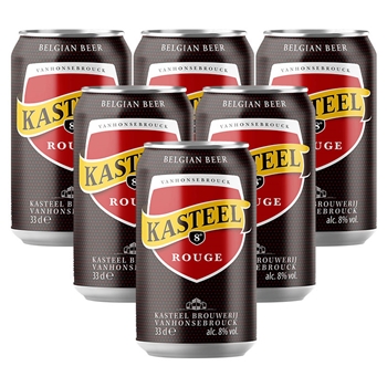 卡迪特红听装啤酒330ml*6听 比利时进口Castle精酿啤酒