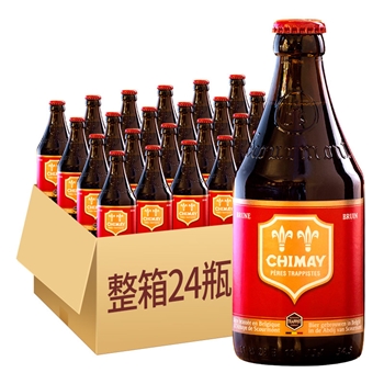 智美红帽啤酒330ml*24瓶 比利时进口Chimay精酿修道士啤酒