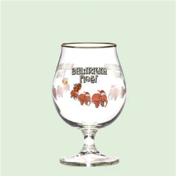 粉象330ml经典圣诞酒杯 比利时进口精酿啤酒粉象Delirium限量款酒杯