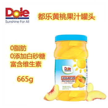都乐黄桃果汁罐头665g